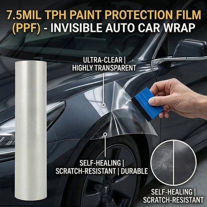 7.5mil Car Body Paint Protection Film TPH PPF Clear Auto Vinyl Wrap Scratch Resistant Self Healing Invisible Car Protective Film