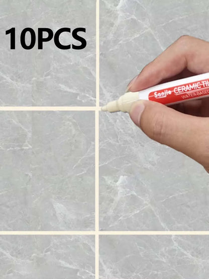 1/5/10PC  Waterproof Marker Pen Wall Seam Repair Tiles Grout Markers Pens Floor Bathroom Decontamination Paint Brush Tools