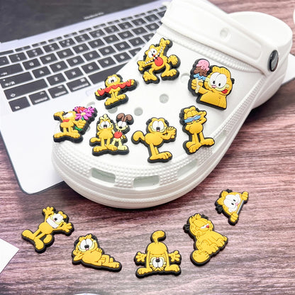 12-100pcs Potdemiel Cat Shoes Charms DIY Shoe Decoration Accessories Bubble Slides Clog Sandals Shoe Buckle Kids Party Gift