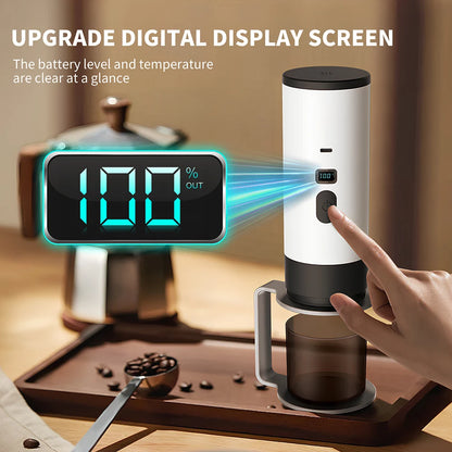 3 In 1 Espressoes Machine High Capacity Battery Digital Display Wireless Washable Usb Rechargeable Coffee Maker For Travel