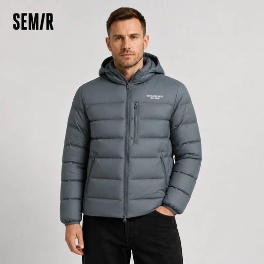 Semir Down Jacket Men Winter 90% Down Fill Lightweight Goose Down 2025 New Couple Removable Hooded Outerwear Men's Wear