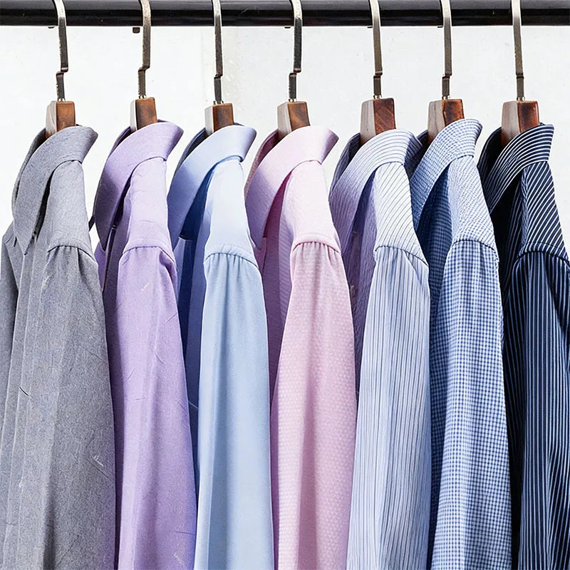 Men's High-quality Fashion Casual Print Plaid Stripe Long Sleeve Shirts Single Pocket Comfort Fit Business Formal Office Blouses
