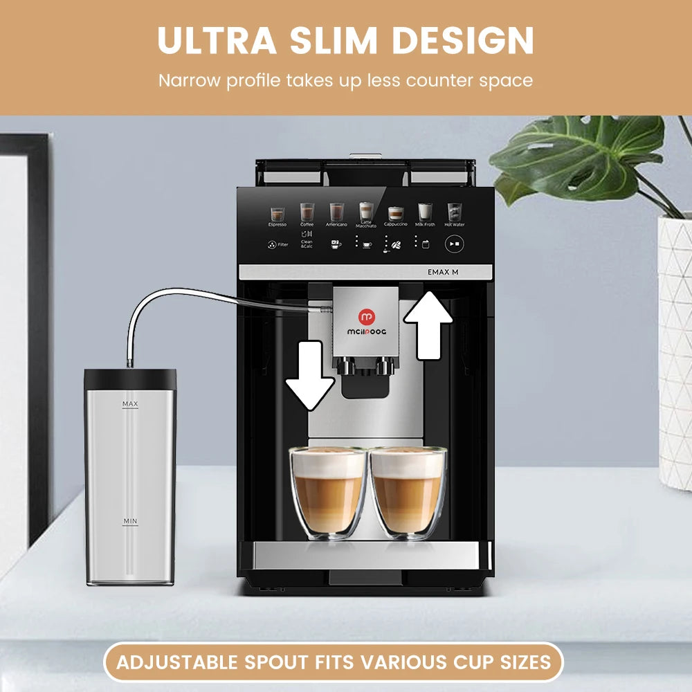 Mcilpoog M3 Automatic Espresso Machine ，Built-In Milk Frother & Tank, 7 Coffee Varieties, Shipping from Australian