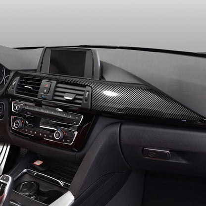 Car Center Console Dashboard Gear Shifter Panel For BMW F30 F31 F34 3GT F32 F33 F36 Trim Accessories, Carbon Fiber ABS Sticker