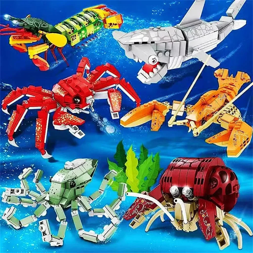 Shark Ocean Animal Building Block Toy - Enhance Hands-On Skills, Deepen Understanding of Marine Life, Perfect Fun Playtime Toy
