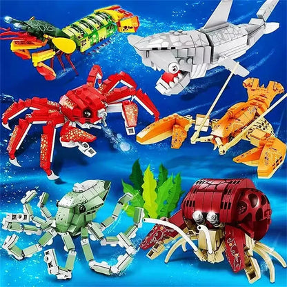 Shark Ocean Animal Building Block Toy - Enhance Hands-On Skills, Deepen Understanding of Marine Life, Perfect Fun Playtime Toy
