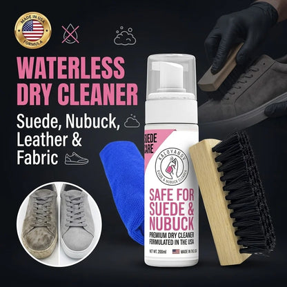 Premium Shoe Cleaner Kit Waterless Foam Brush Cloth Set Suede Nubuck Leather White Sneakers Trainers Stain Remover Care