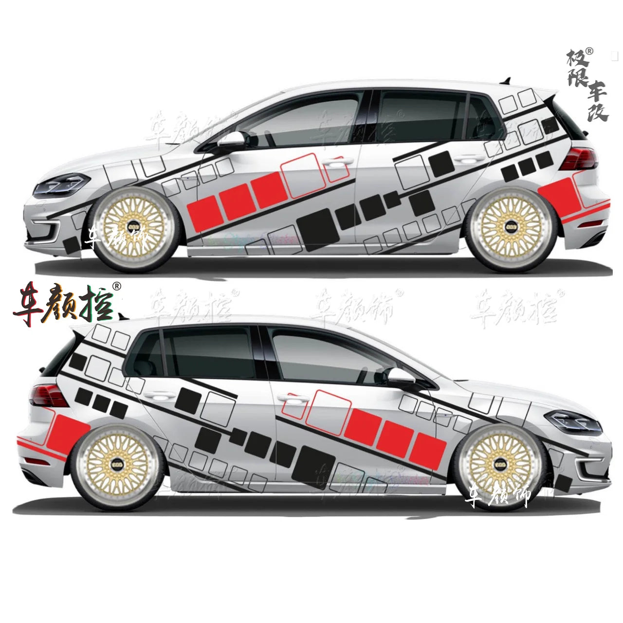 Car stickers For Volkswagen Golf8 MK5 MK6 MK7 GTI POLO customized exterior design sporty fashionable decals Vinyl  Accessories