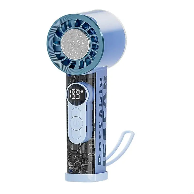 Portable Handheld Fan Rechargeable Clear Shell Cooling Fan for Outdoor Activities, Travel, Working Easy to Carry