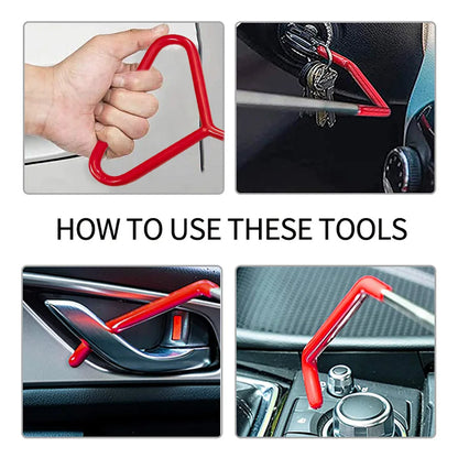 Car Wedge Pump Locksmith Thickened Door Repair Air Cushion Emergency Open Unlock Complete Tools Kit With Long Reach Grabber