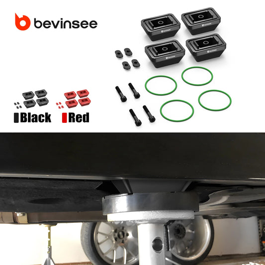 BEVINSEE Aluminum Jack Pads for BMW F30 E82 F34 E90 F10 F32 F11 F20 F01 F34,for Toyota Supra,Replace for 51717123311,51717169981