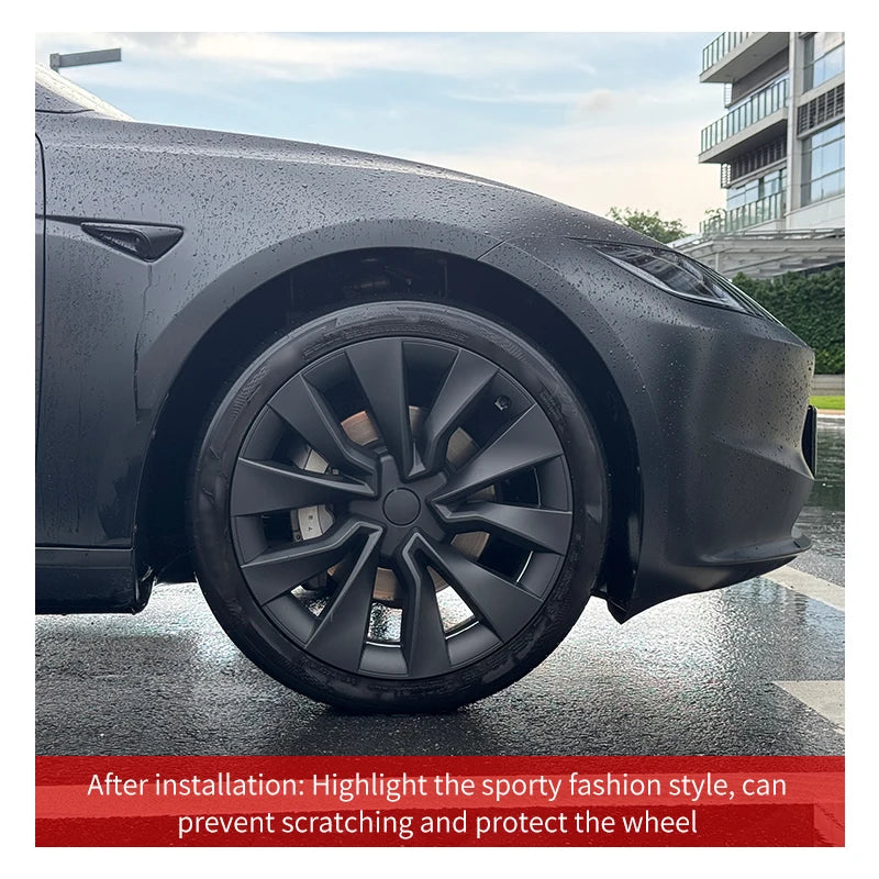 TSLLUG 4PCS 19-Inch Hub Cap for Tesla Model 3 Highland 2024-2026 32nd Style Automobile Hubcap Full Rim Cover Accessories
