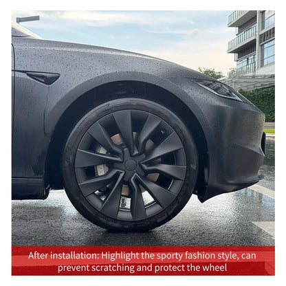 TSLLUG 4PCS 19-Inch Hub Cap for Tesla Model 3 Highland 2024-2026 32nd Style Automobile Hubcap Full Rim Cover Accessories