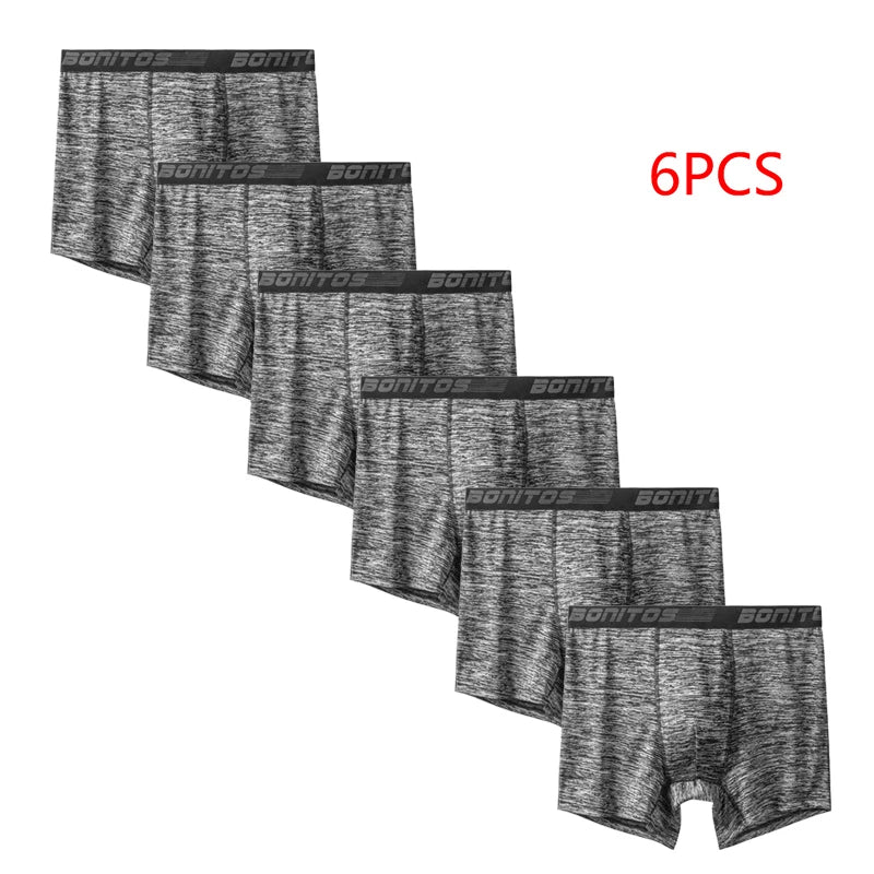 6pcs Men's panties Highly elastic Boxers man Underwear sexy Male underpants Brand Hot new Homme boxershorts Polyester Trunks Gif