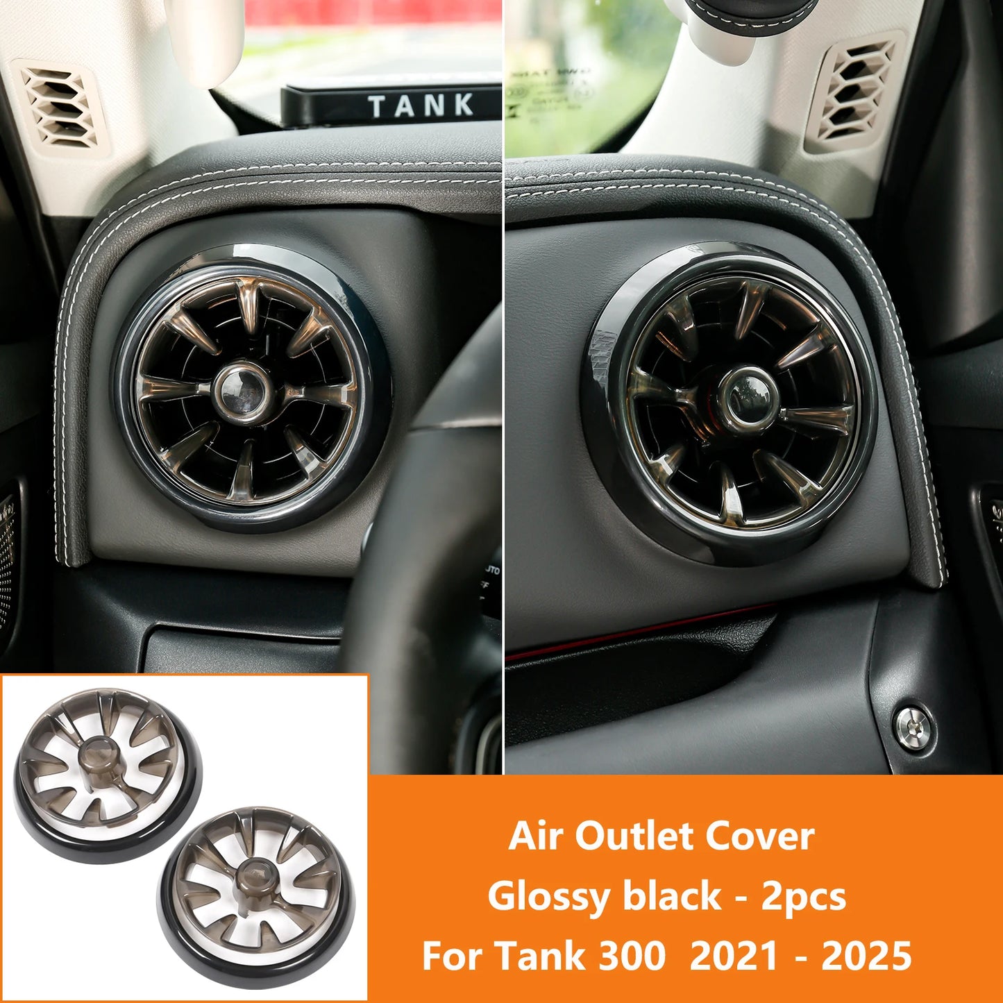 For GWM Tank 300 2021-2025 Interior Air Conditioner Vent Cover Sun Visor Light Shield Decoration Modification Cover Accessories