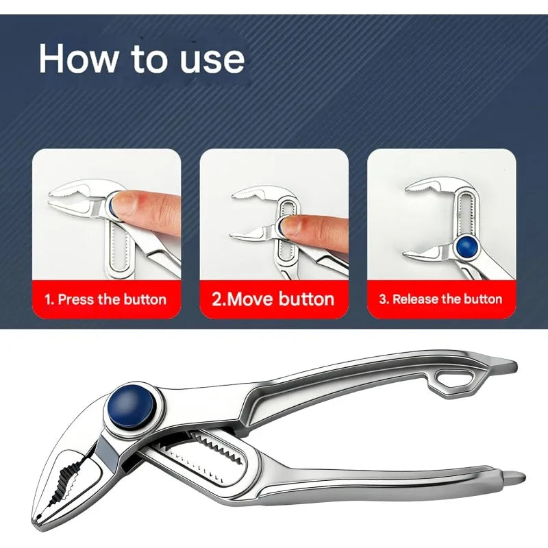 Durable Pipe Plier Wrench Mini Portable Multi-functional Water Pipe Clamp Adjustable Tool For Narrow Space Plumbing & Repairs