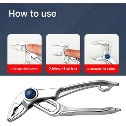 Durable Pipe Plier Wrench Mini Portable Multi-functional Water Pipe Clamp Adjustable Tool For Narrow Space Plumbing & Repairs