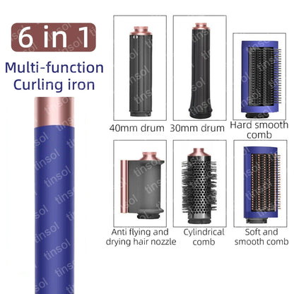 7-in-1 Multi-Function Hair Dryer & Styling Tool Curling Iron Hot Air Curling Brush Curling Barrel Professional Straightener