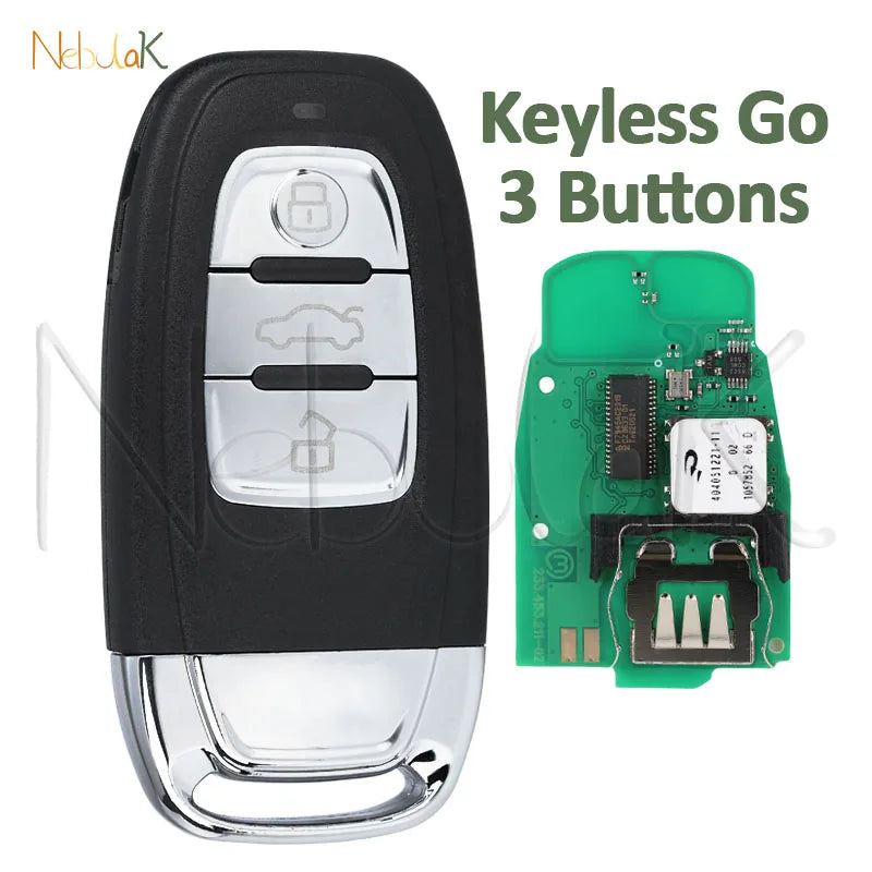 Keyless Go Key for Audi A4 A5 RS4 A7 A8 Q5 315/433/868Mhz fit 4G0959754J 8T0959754F 8T0959754K Remote Smart Car Fob Card Battery