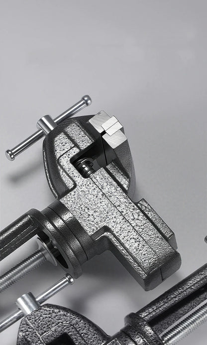 Universal Table Vise Multi-functional Portable 360° Swivel Base Clamp On Vice/Table Vise For Woodworking, Cutting Conduit, Drill