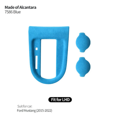 Made of Alcantara For Mustang Car Center Console Gear Shift Panel Trim Sticker and Gear Shift Boot Cover Interior Accessories