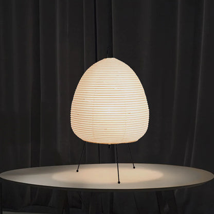 Japanese Design Paper Table Lamp Tripod Rice Paper Table Lamp Japanese Style Lantern Lamp Led Desk Lamp for Bedroom
