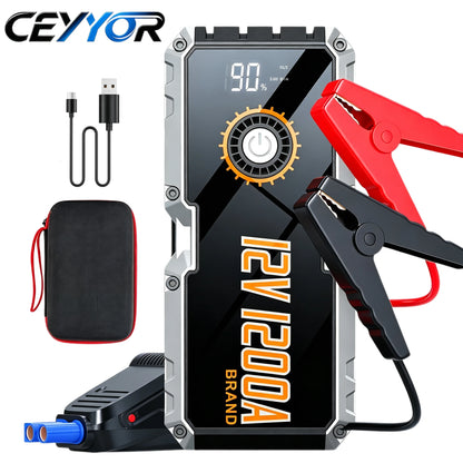 CEYYOR 12V 1200A Portable Jump Starter Car Battery,Booster Starting Device for 3.5L Petrol 2.0L Diesel Car For Auto Motorcycle