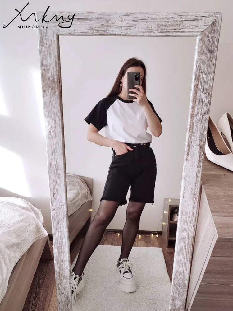 Simple White Oversize T-shirts For Women Cotton Summer Green T Shirts Women Short Sleeve Loose Blue T Shirt Women Yellow Top Tee