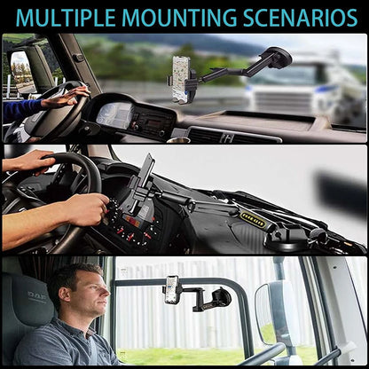 1pcs Black Car Phone Mount Holder Adjustable Height Suction Cup Type Universal Suitable for Truck Dashboards Cell Phone Bracket