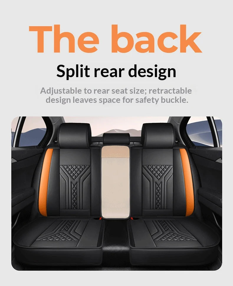Five-seat universal car seat covers, suitable for all seasons and most vehicles.