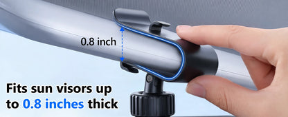 Eary Wireless Car Clip Fan for Sun Visor 3000mAh Rechargeable Portable Fan 360° Rotate 5 Speeds USB Cooling Clamp Cooler for SUV