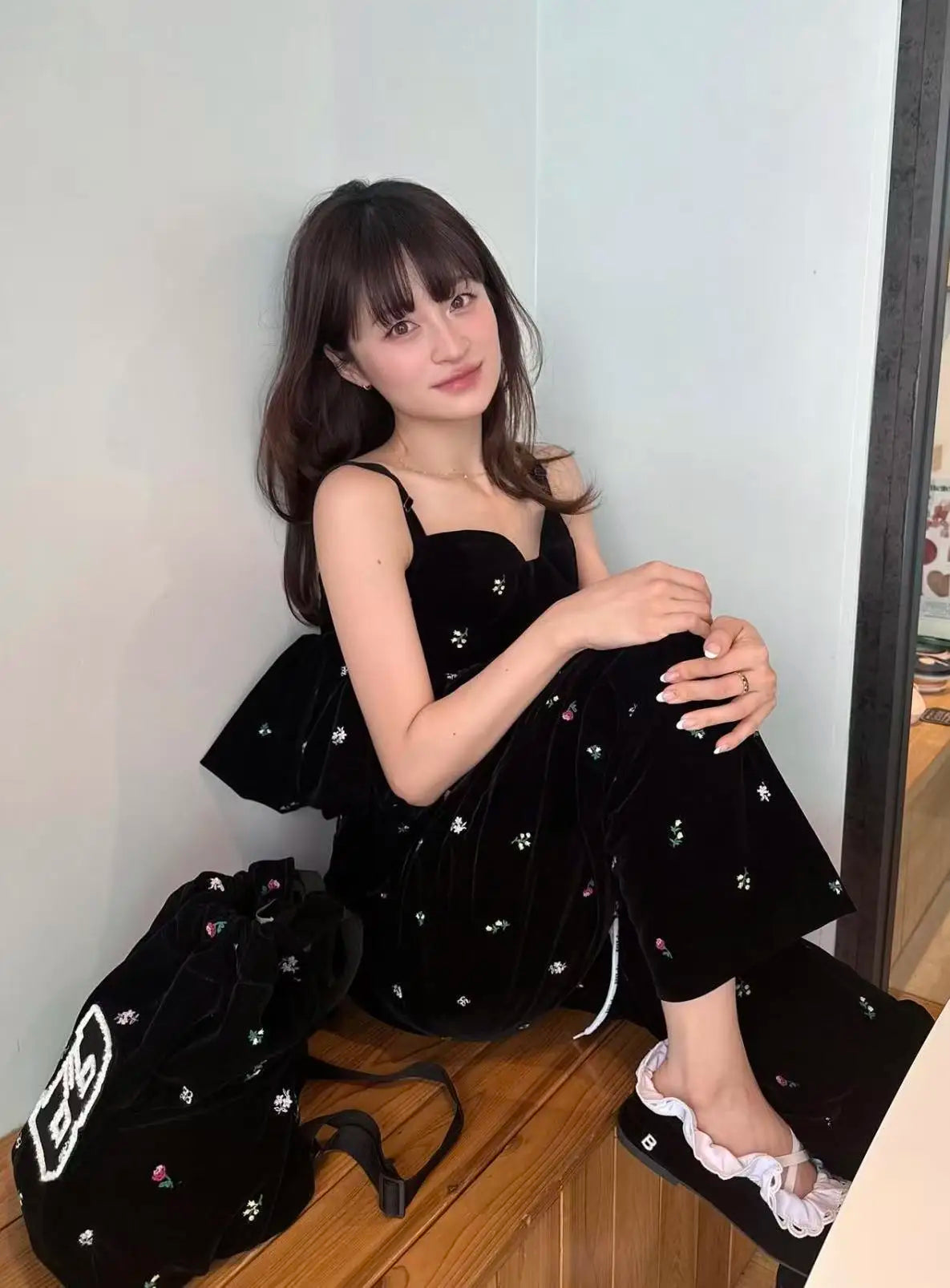 Japanese Sweet Girl's Bud Camis 2025 Autumn Winter New Women's Fashion Versatile Tank Top Daily Sleeveless Short Velvet Tops