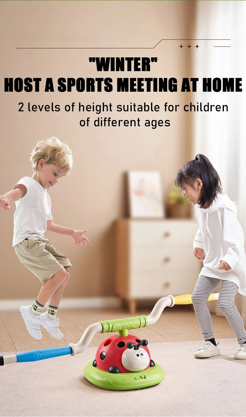Musical Jump Sports Toys 5 in 1 3 in 1 Toss Ring Game Toy and Shooting Launcher for Kids Ladybug Multifunction Outdoor Machine