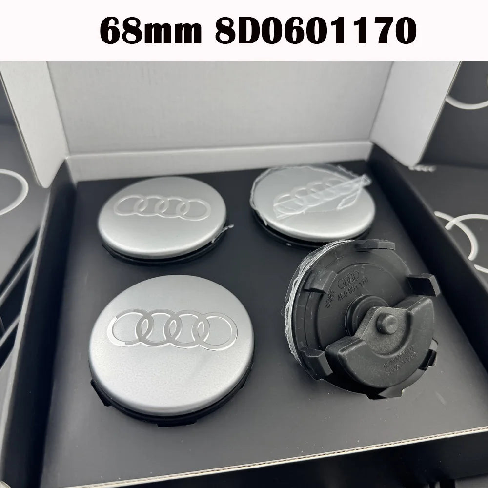 Car Floating 4pcs 60/61/68/69mm Wheel Hub Caps Hubcap Badge Styling For Audi B5 B6 B7 B8 A3 8P 8V 8L A5 A6 C6 C5 C7 A1 A7 A8 Q