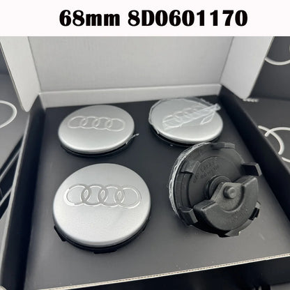 Car Floating 4pcs 60/61/68/69mm Wheel Hub Caps Hubcap Badge Styling For Audi B5 B6 B7 B8 A3 8P 8V 8L A5 A6 C6 C5 C7 A1 A7 A8 Q