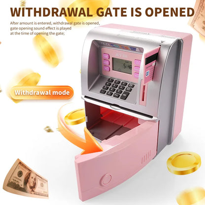 Children Piggy Bank Simulation ATM Coin Storage Box Boys Girls Kid Creative Voice Password Lock Counting Password Box Toys Gifts