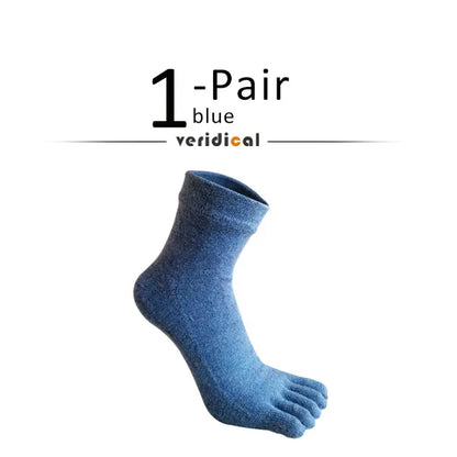 1/5 Pairs Wool Toe Short Socks Winter Man Soft Elastic Endurable Business Sweat-Absorbing Thick Thermal Warm 5 Finger Socks
