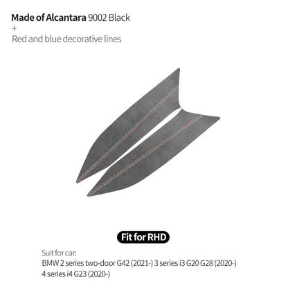 For BMW 2er Two-Door G42 3er i3 G20 G28 4er i4 G23 Center Console Side Trim Sticker Car Interior Accessories Made of Alcantara