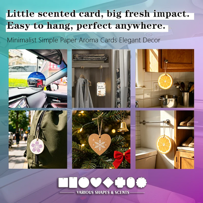 30 Personalized Car Air Freshener Cards, Available in Various Scents, with Long-Lasting Fragrance, Can Be Customized with Company Logos/Wedding Invitation Cards/Holiday Gifts