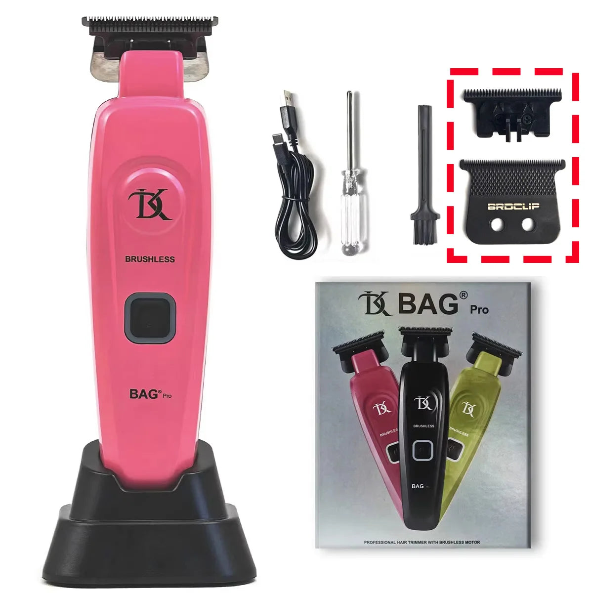 BRDCLIP 7500RPM Brushless Motor Professional Hair Clipper Barber Hair Cutting Machine Kit Salon Hair Trimmer for Men 106 078