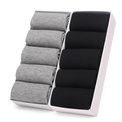 5/10 Pairs Men Women Cotton Socks Pure Color Thin Summer Soft Breathable White Black Business Summer Casual Men socks Large Size