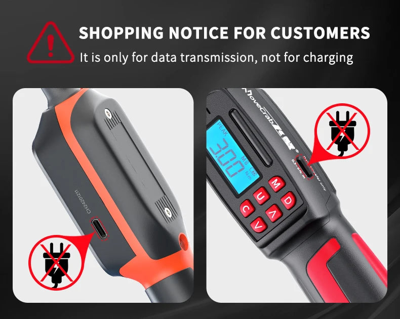MOVECRAB Digital Torque Wrench 0.6-340N.m 2% Accuracy Preset & LED/Buzzer Alerts for Bike Motorcycles Automotive Mechanical Tool