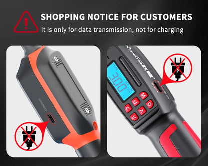 MOVECRAB Digital Torque Wrench 0.6-340N.m 2% Accuracy Preset & LED/Buzzer Alerts for Bike Motorcycles Automotive Mechanical Tool