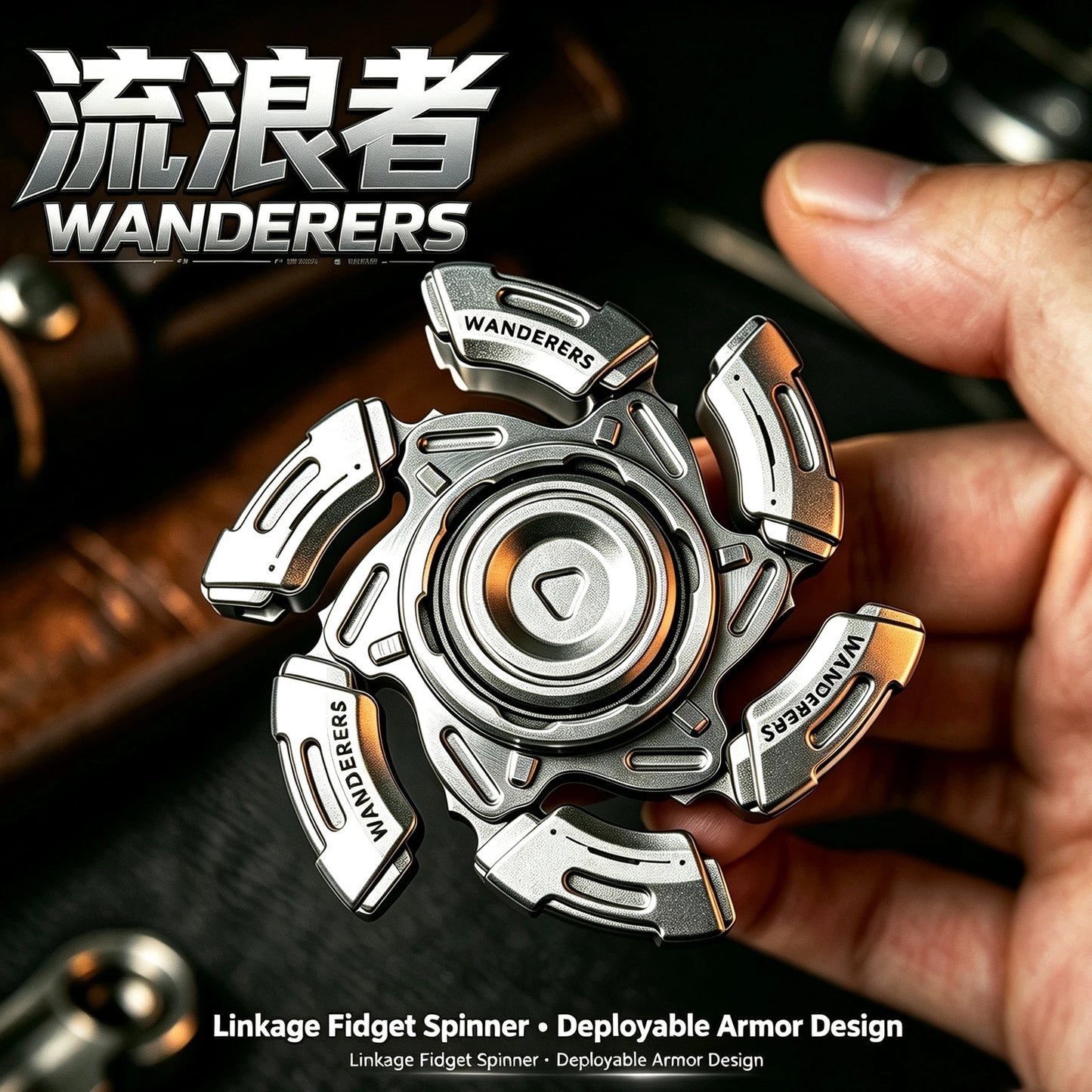 Ultra-Smooth Glowing Fidget Toy Spinner Stress Relief Focus Tool for Anxious Adults Kids with Cool Armor Opening EDC Toy