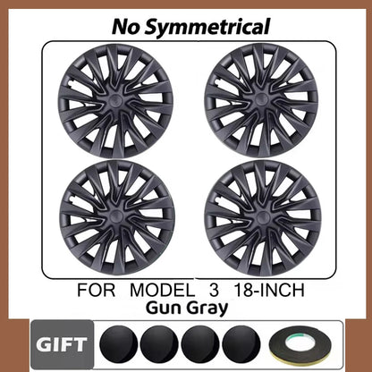 4PCS HubCap for Tesla Model 3 2023 2024 18 Inch Performance Replacement Wheel Cap Automobile Full Rim Cover Accessories