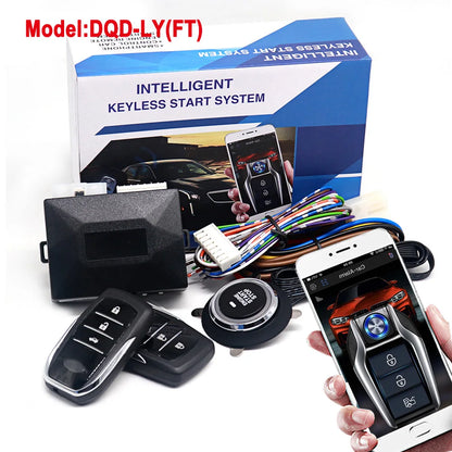 Universal Car Alarm Auto Start Stop System Remote Control Engine Ignition Autostart Kit Keyless Push Start System Car Accessorie