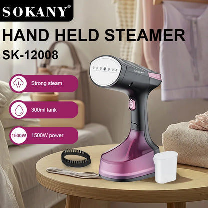SOKANY12008 Handheld Portable Clothes Ironing Brush for Home and Travel, Mini Iron