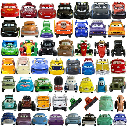 #NEW 53PCS Full-set Pixar Cars Lightning McQueen Fillmore 4-9CM 1：55 Metal Model Racing Car Toy Children's Birthday NEWYEAR Gift