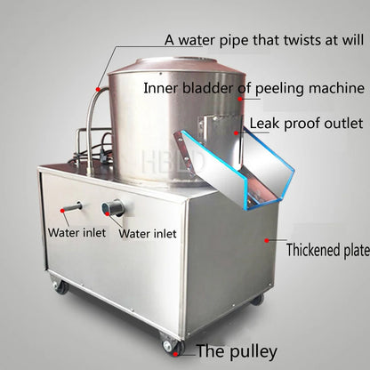 Electric Potato Peeler Industrial Machine Hot Selling Taro Slicer Commercial Kitchen Equipment for Potato Cutting