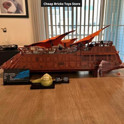 Cheapest 3942pcs Ucs Jabba Sail Barge Bricks Dispaly Model Space Movie Building Blocks Assemble Toy for Home Decor Adults Gift B